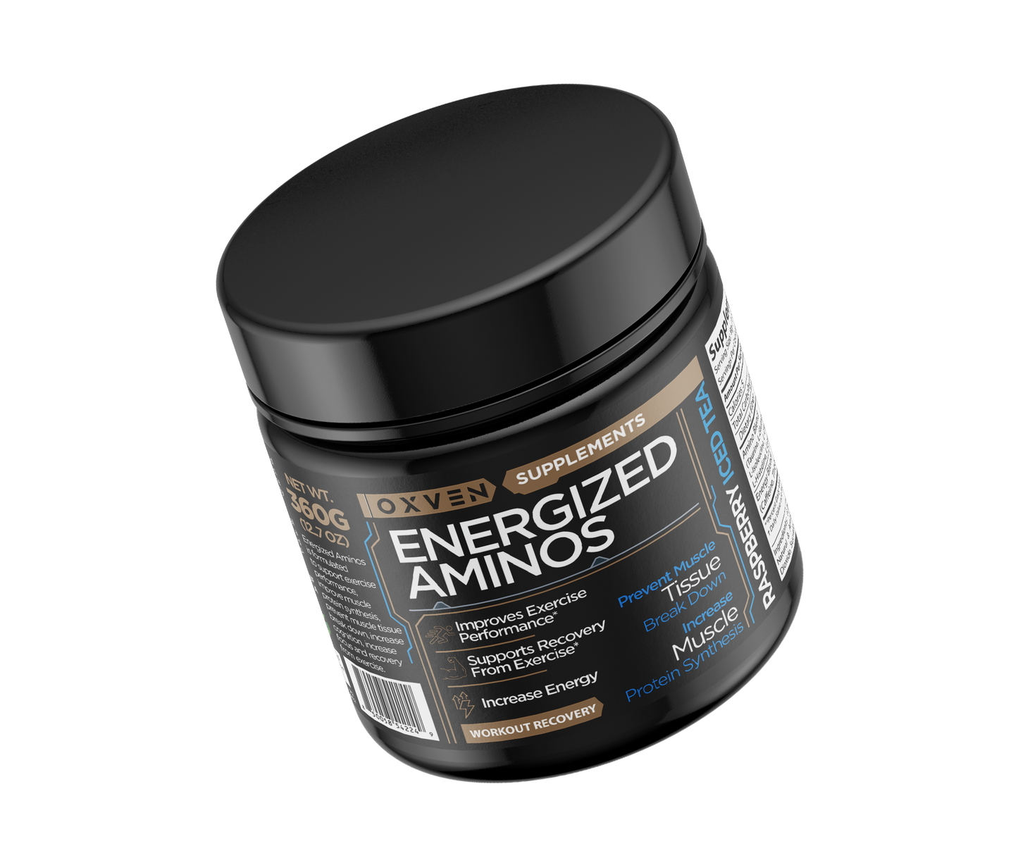 Energized Aminos Raspberry Iced Tea 360g - 40 servings