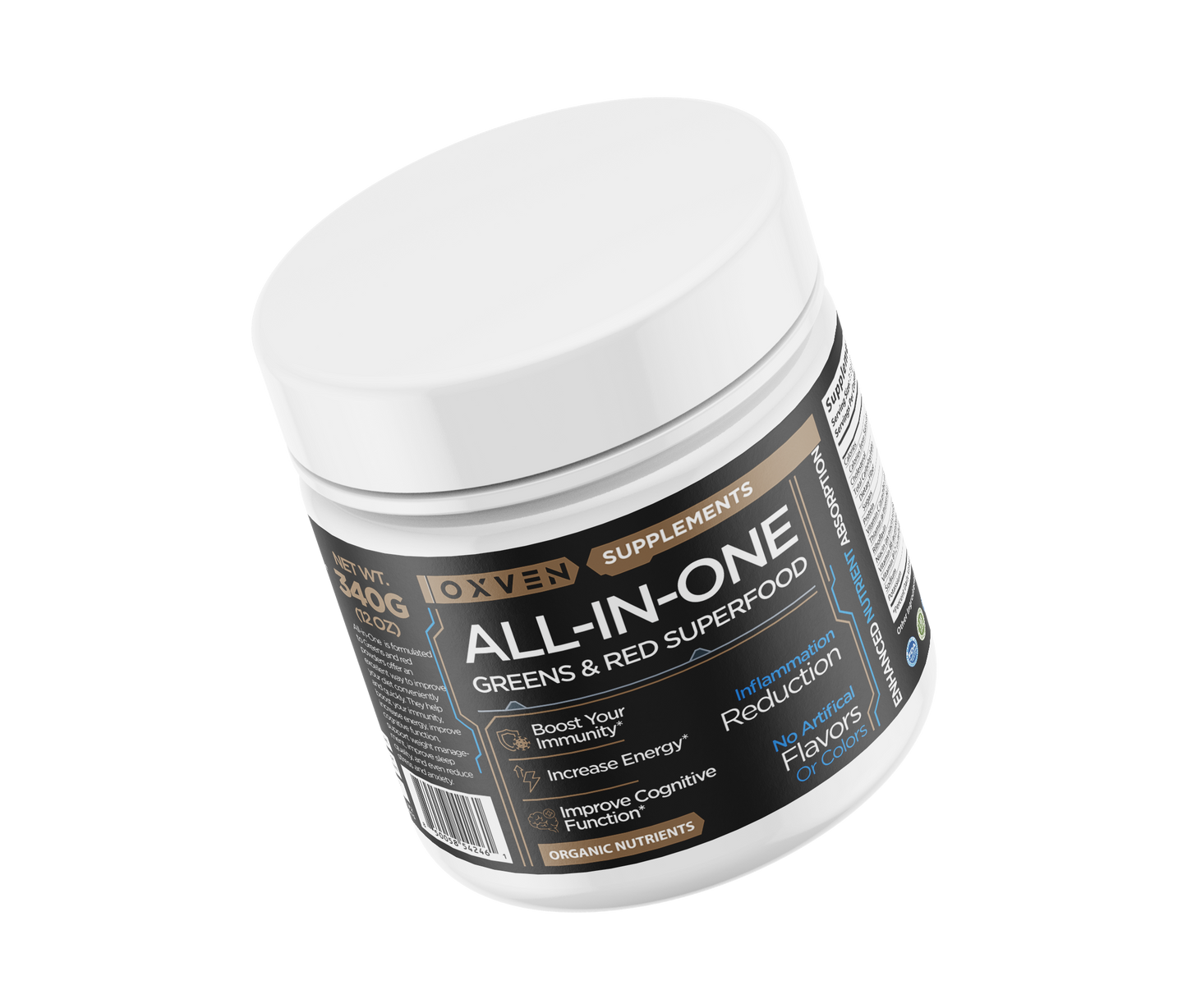 ALL-IN/ONE GREENS & RED SUPERFOOD + IMMUNE 270G MIXED BERRY W/NATURAL FLAVOR
