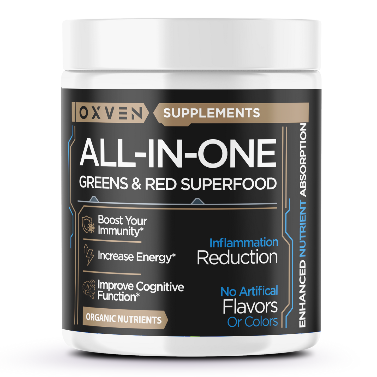 ALL-IN/ONE GREENS & RED SUPERFOOD + IMMUNE 270G MIXED BERRY W/NATURAL FLAVOR